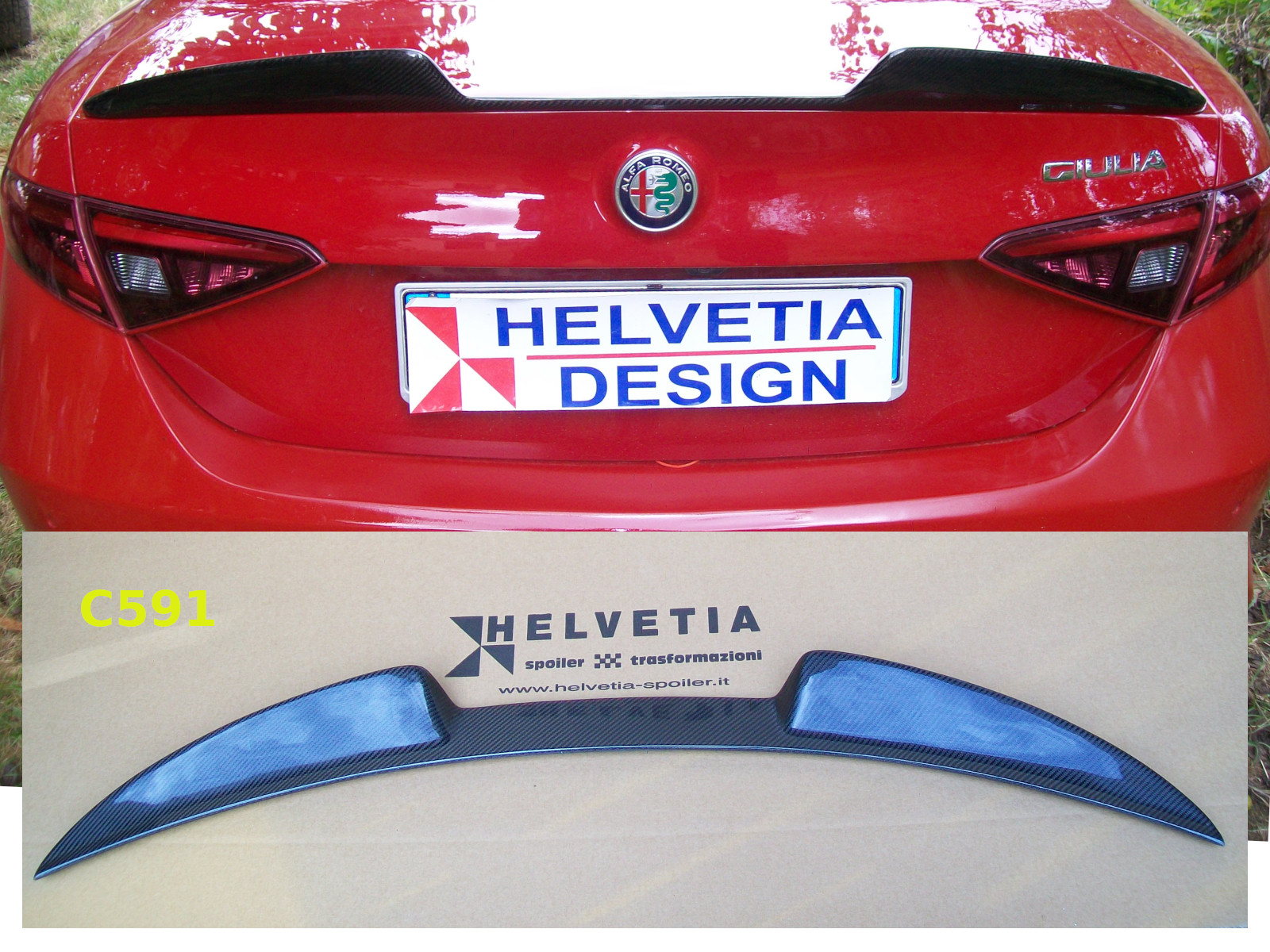 Spoiler posteriore aggiuntivo adatto per Alfa Romeo Giulietta look sportivo